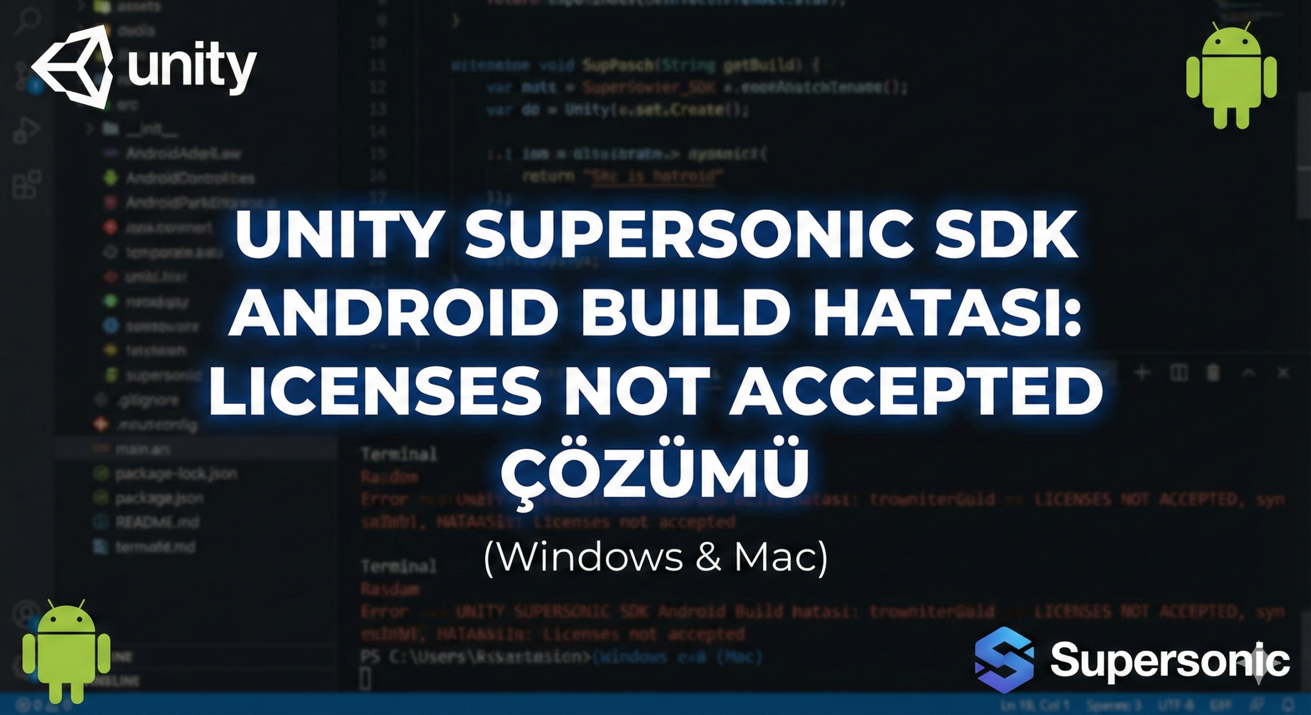 Unity Android Build Hatası Çözümü: "SDK Licenses Not Accepted" (Windows & Mac)